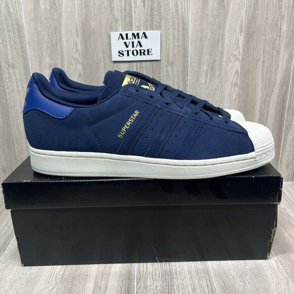Adidas Superstar ADV Royal Blue Gold Sneakers Shoes ID3365 Men’s Size 11 - Picture 1 of 8